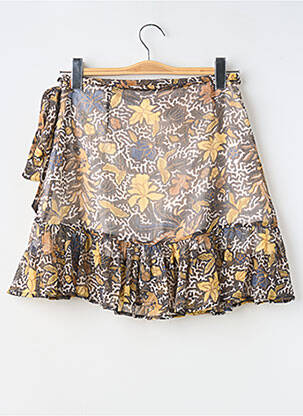 Jupe courte doublure jaune MORGAN femme