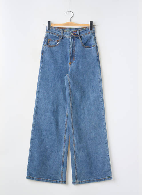 Jeans coupe large stretch taille haute bleu COMPAÑIA FANTASTICA femme