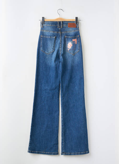 Jean coupe flare stretch taille haute bleu DESIGUAL femme