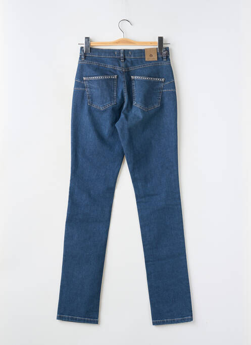 Jeans coupe slim stretch taille normale bleu BRUNO SAINT HILAIRE femme