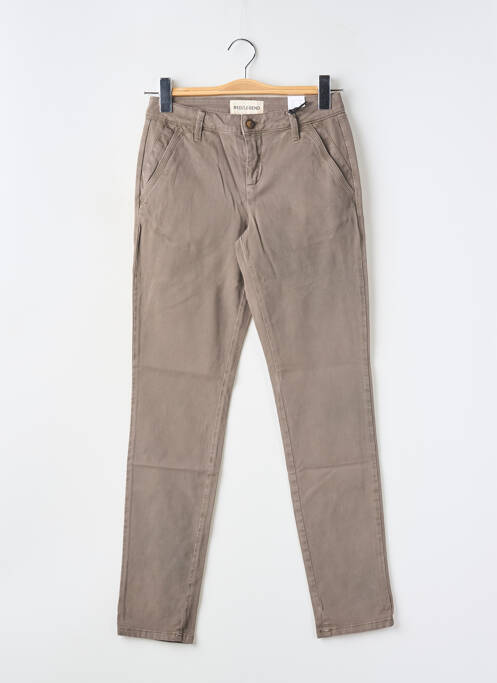 Pantalon chino tissage popeline taille normale marron RED LEGEND femme
