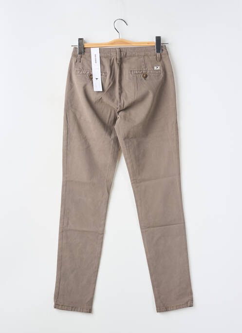 Pantalon chino tissage popeline taille normale marron RED LEGEND femme