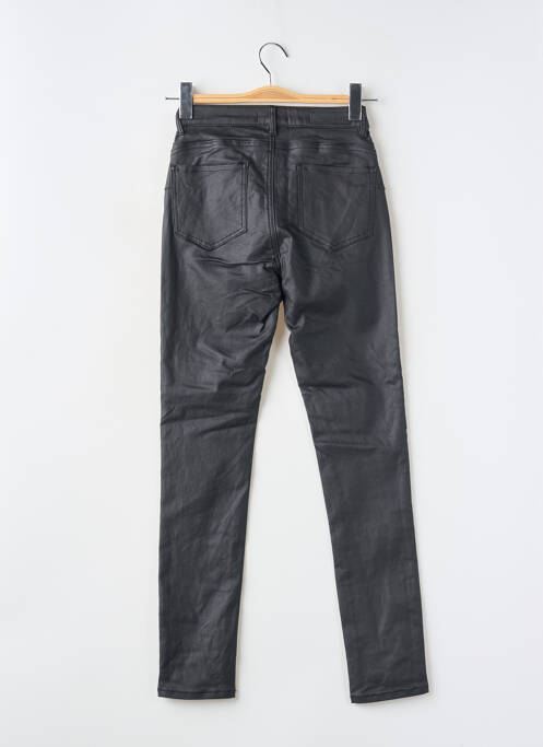 Pantalon slim tissage enduit taille haute noir DEELUXE femme