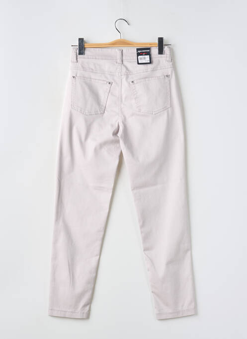 Pantalon slim tissage popeline taille normale gris ANNA MONTANA femme