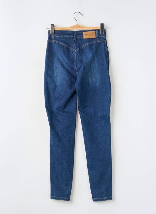 Jeans coupe slim stretch taille haute bleu DESIGUAL femme