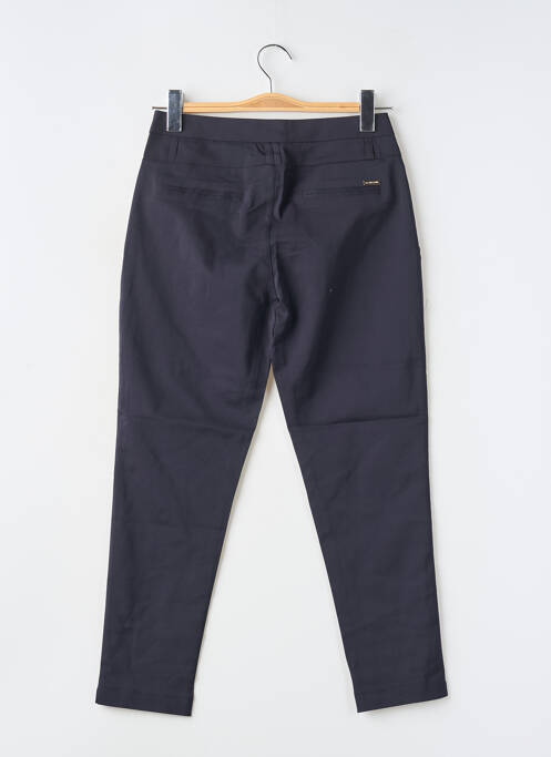 Pantalon chino tissage popeline taille normale bleu CHIC & JEUNE femme