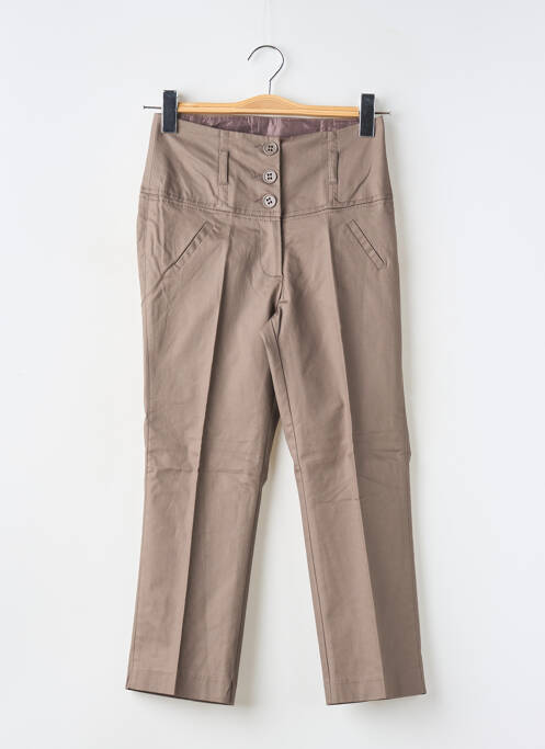 Pantalon 7/8 taille haute taille haute marron VERO MODA femme