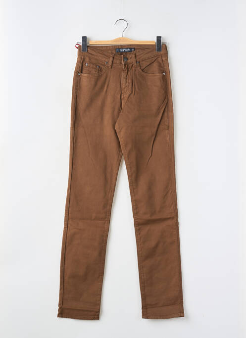 Jeans coupe slim marron KANOPE pour femme