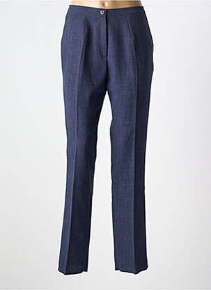 Pantalon droit fermeture zippée sous rabat boutonné taille normale bleu GRIFFON femme