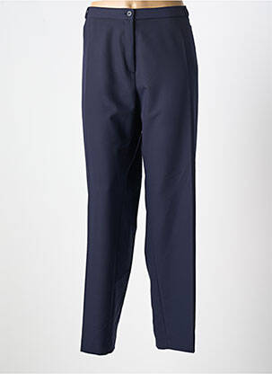 Pantalon droit tissage crêpe taille normale bleu ANNE KELLY femme