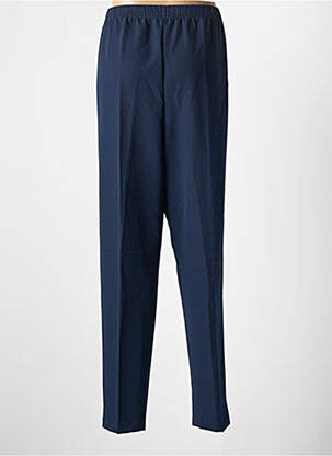Pantalon droit tissage popeline taille normale bleu GRIFFON femme