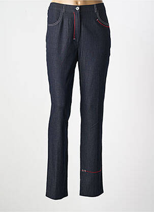 Pantalon slim taille élastique taille haute bleu GRIFFON femme