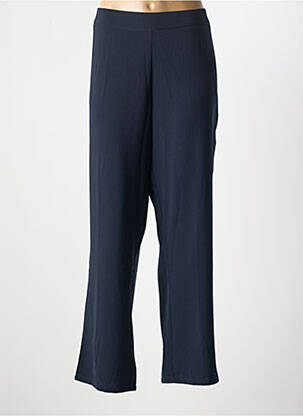 Pantalon droit tissage crêpe taille normale bleu TBS femme