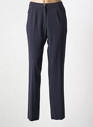 Pantalon droit taille haute taille haute bleu GRIFFON femme