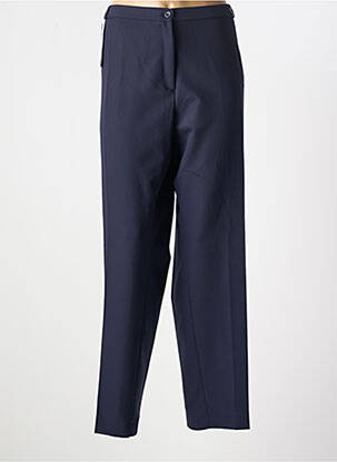 Pantalon droit tissage crêpe taille normale bleu ANNE KELLY femme
