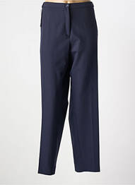 Pantalon droit tissage crêpe taille normale bleu ANNE KELLY femme