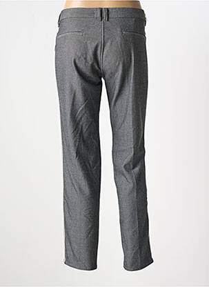 Pantalon chino broderie galons latéraux taille normale gris LE TEMPS DES CERISES femme