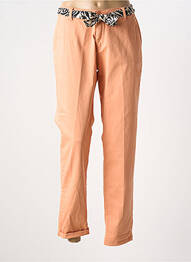 Pantalon chino tissage popeline taille normale orange LE TEMPS DES CERISES femme
