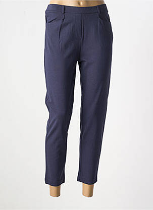 Pantalon 7/8 stretch taille normale bleu HAJO femme