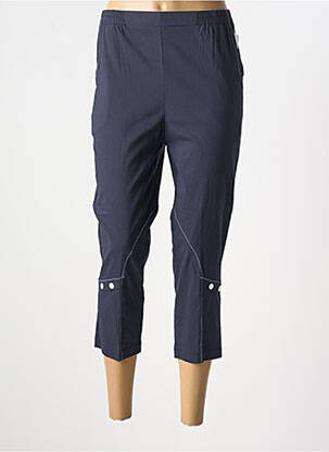 Pantacourt taille élastique taille normale bleu GEVANA femme