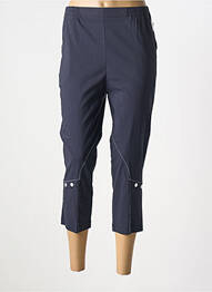 Pantacourt taille élastique taille normale bleu GEVANA femme