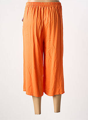 Pantacourt taille élastique taille normale orange COULEURS DU TEMPS femme