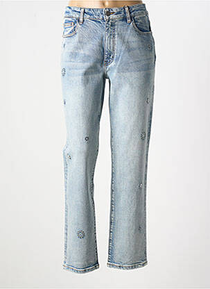 Jeans coupe droite bleu DESIGUAL pour femme