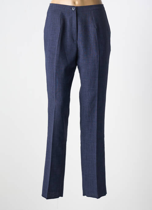 Pantalon droit fermeture zippée sous rabat boutonné taille normale bleu GRIFFON femme