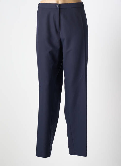 Pantalon droit tissage crêpe taille normale bleu ANNE KELLY femme