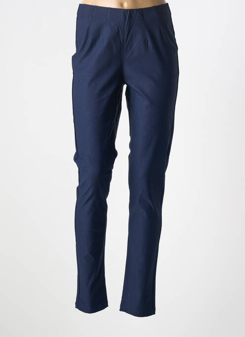Jegging tissage popeline taille haute bleu CISO femme