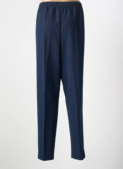 Pantalon droit tissage popeline taille normale bleu GRIFFON femme