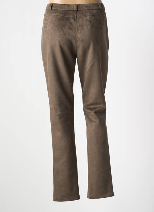 Pantalon slim taille élastique taille normale vert GEVANA femme