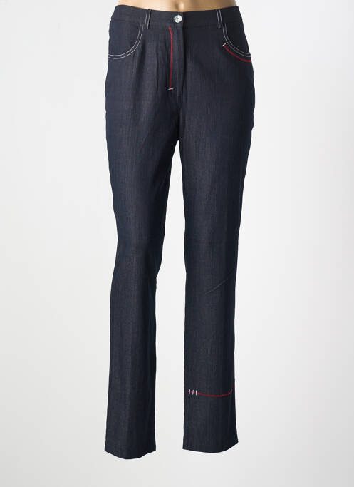 Pantalon slim taille élastique taille haute bleu GRIFFON femme