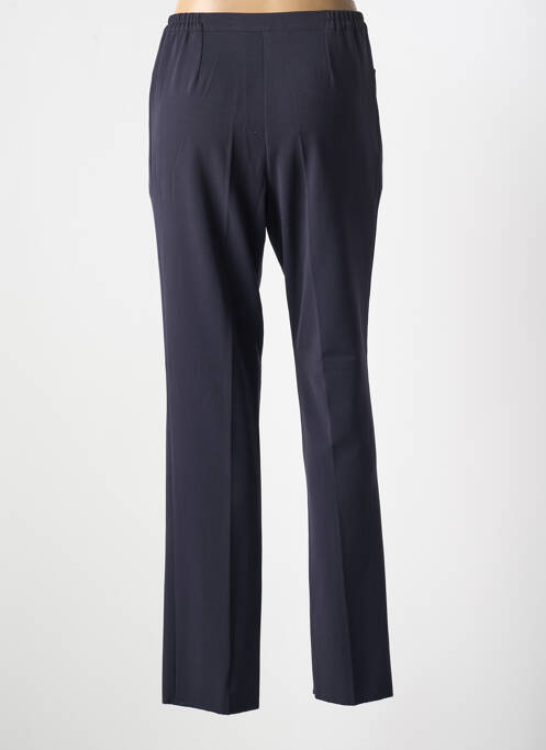 Pantalon droit tissage crêpe taille haute bleu GRIFFON femme