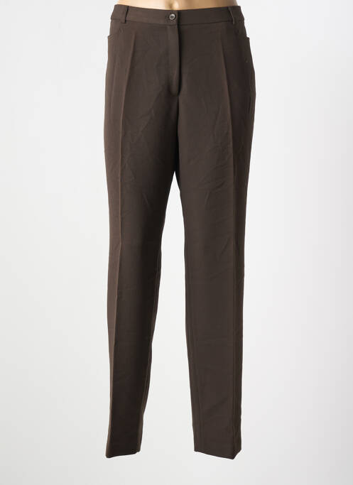Pantalon slim taille basse taille basse marron ANNE KELLY femme