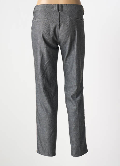 Pantalon chino broderie galons latéraux taille normale gris LE TEMPS DES CERISES femme