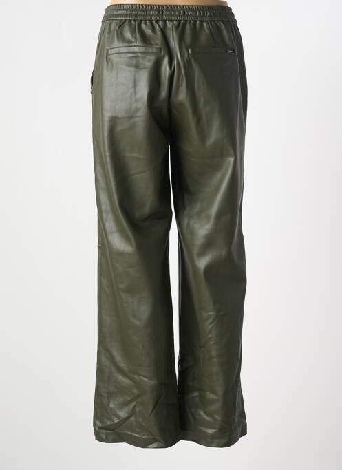 Pantalon droit fermeture zippée sous rabat avec crochet taille normale vert GARCIA femme