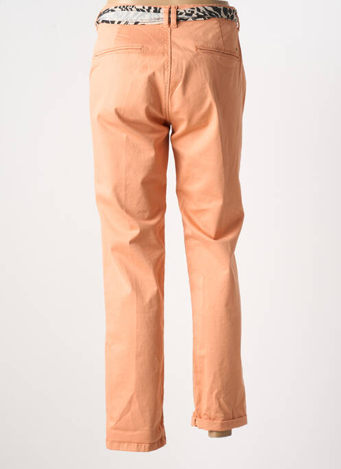 Pantalon chino tissage popeline taille normale orange LE TEMPS DES CERISES femme