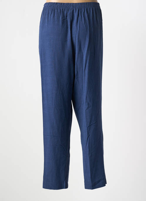 Pantalon droit tissage crêpe taille normale bleu TELMAIL femme