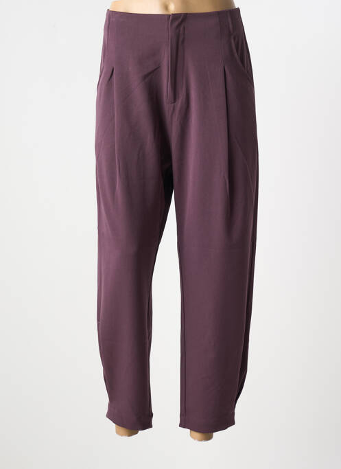 Pantalon 7/8 taille haute taille haute violet DESIGUAL femme