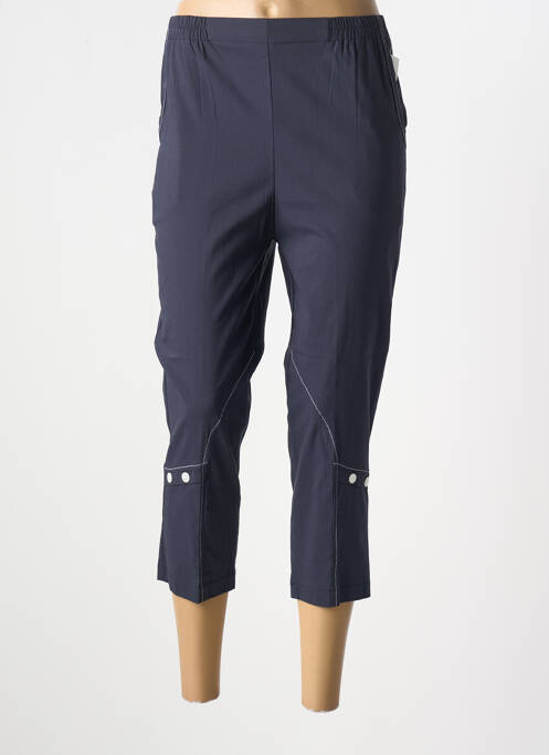 Pantacourt taille élastique taille normale bleu GEVANA femme