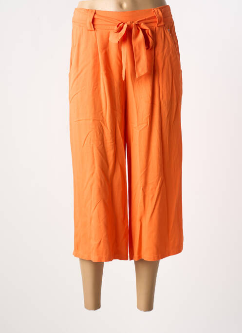 Pantacourt orange COULEURS DU TEMPS pour femme