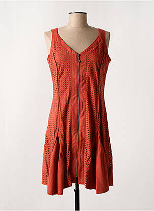 Robe courte sans manche sans manche rouge ARELINE femme