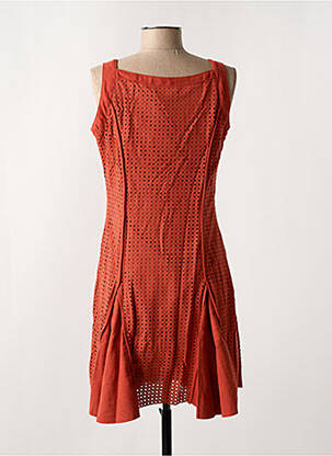 Robe courte sans manche sans manche rouge ARELINE femme