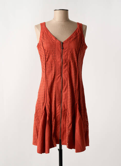 Robe courte sans manche sans manche rouge ARELINE femme