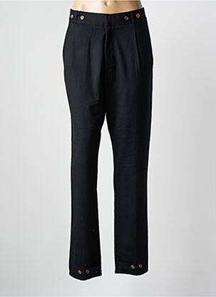 Pantalon droit fermeture zippée sous rabat avec crochet taille normale noir DIESEL femme