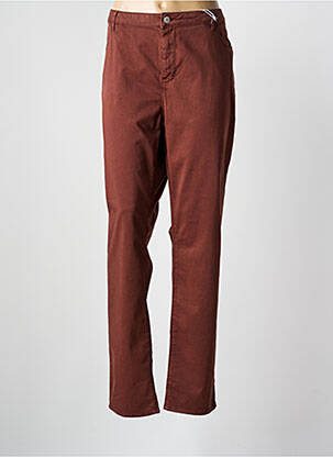 Pantalon droit stretch taille normale marron KANOPE femme