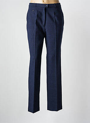 Pantalon droit stretch taille normale bleu ANNE KELLY femme