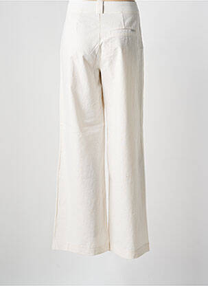 Pantalon droit fermeture zippée sous rabat boutonné taille normale beige GARCIA femme