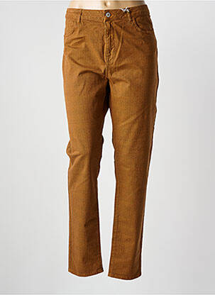 Pantalon droit stretch taille normale orange KANOPE femme